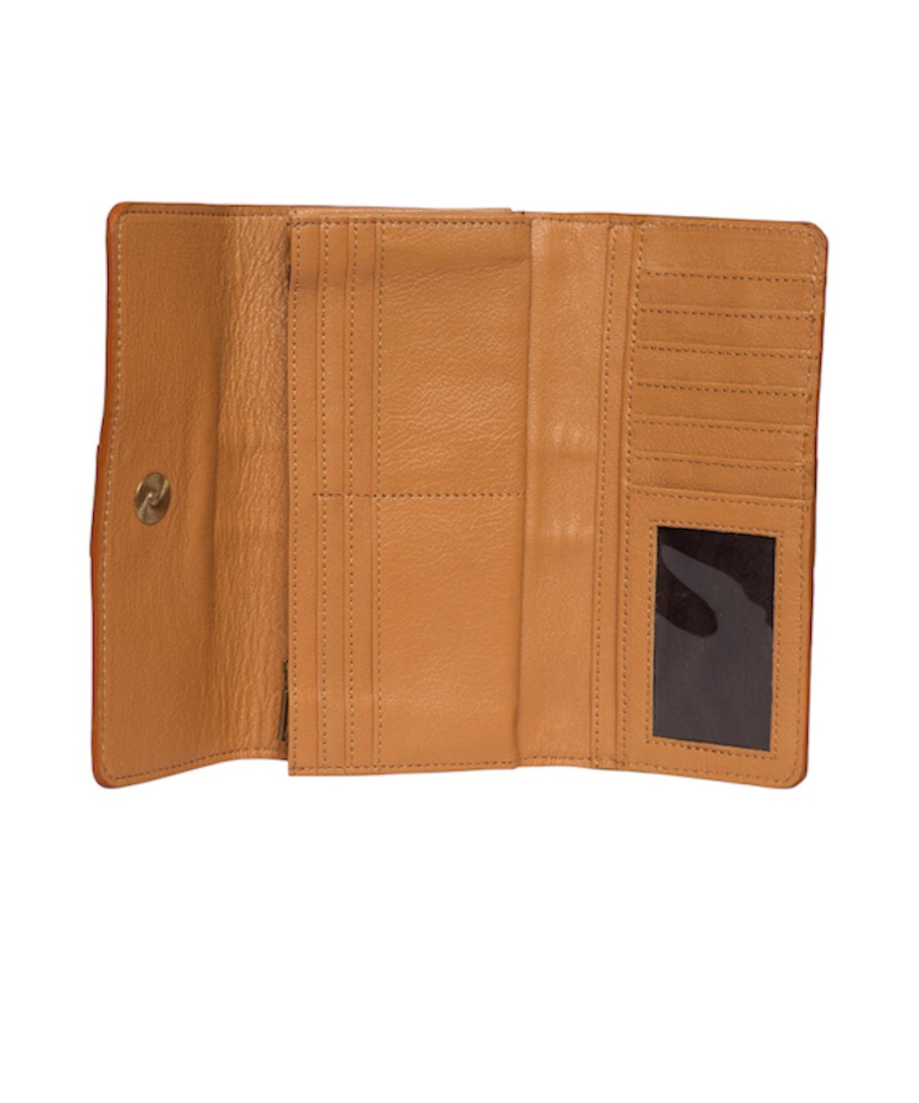 AW29T - Hand Painted Tooling Leather Trifold Wallet