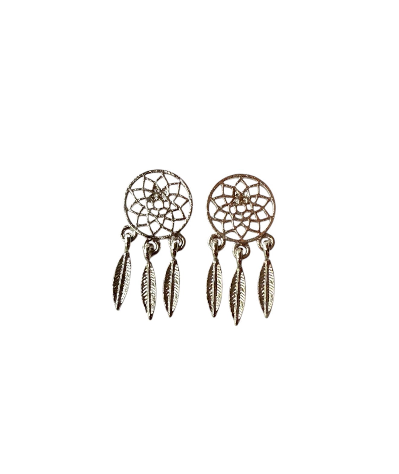 J6400 - Dream Catcher with Feathers Stud Earring - Rawhide Western Wear 