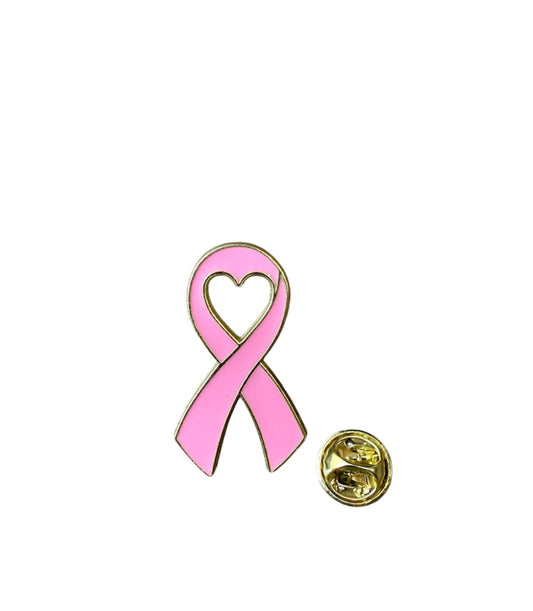 J6657J - Pink Hat Pin with Heart in middle