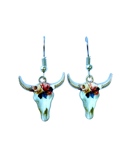 J7027D - Steer Head Earrings