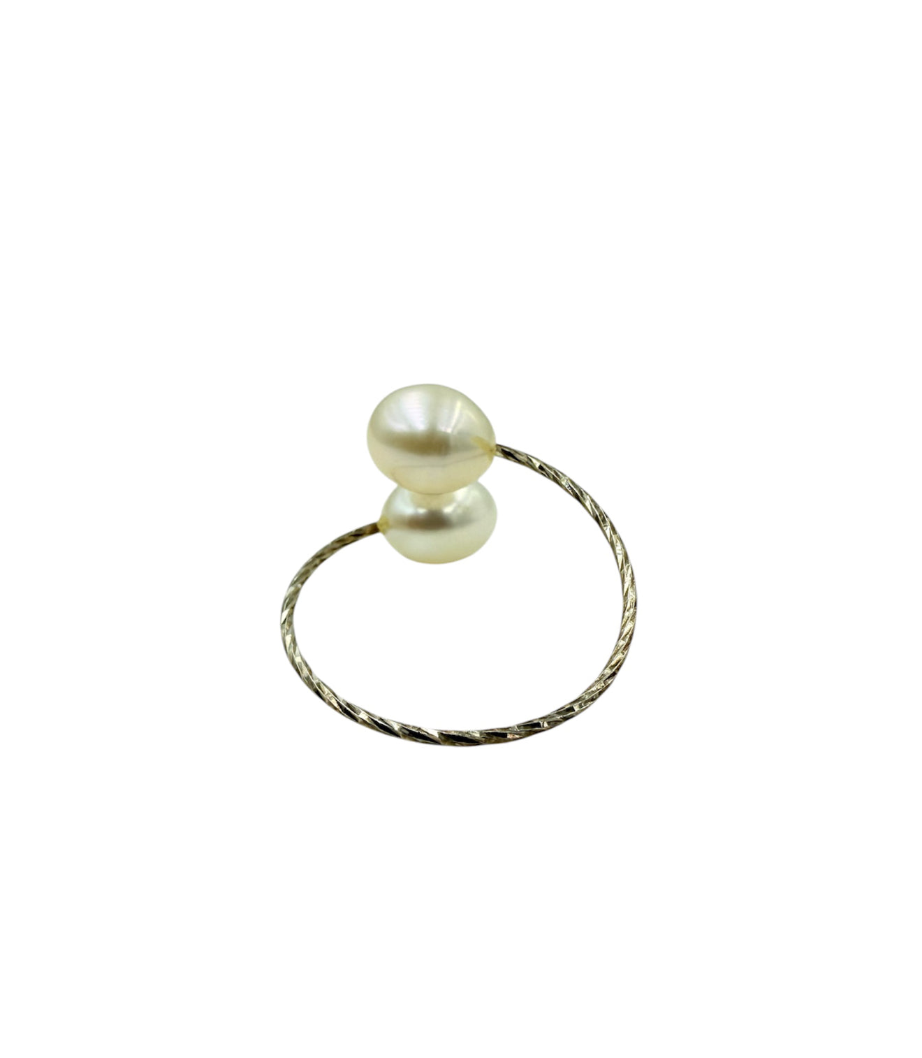 J7120A - 2 Real Pearl Adjustable Ring - Rawhide Western Wear 