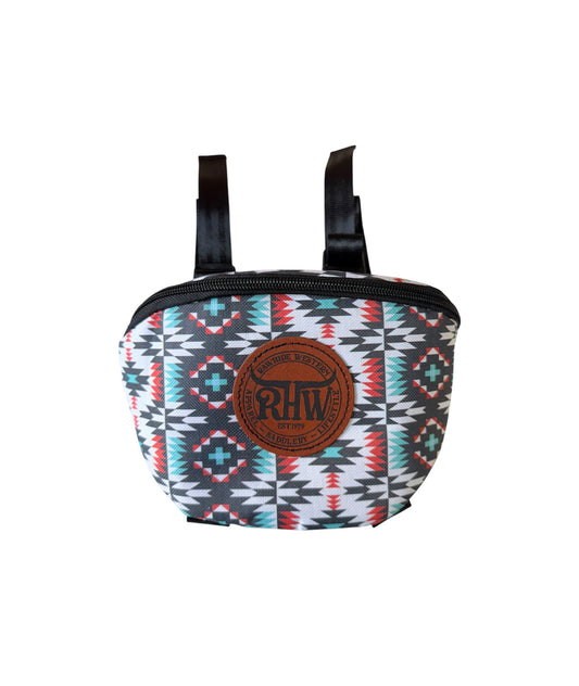 T5565 - Aztec Print Insulated Nylon Saddle Pouch - Rawhide Western Wear 