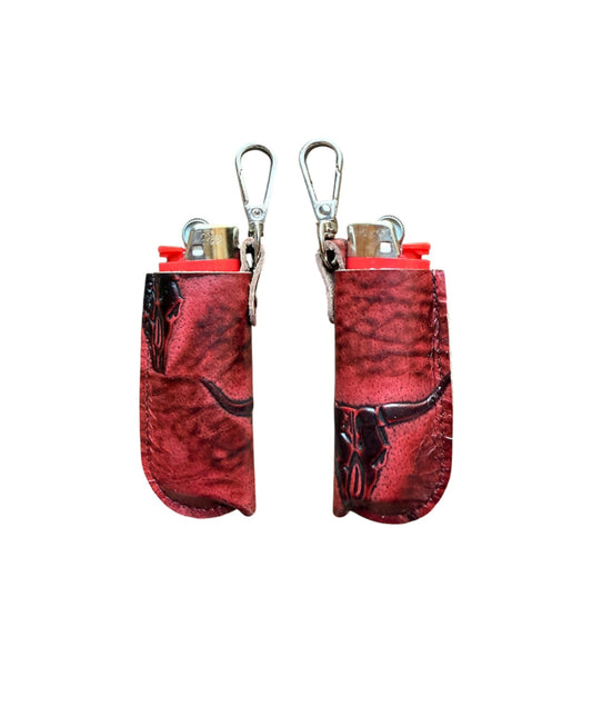 A8892 -  Leather Lighter Holder w Clip - Rawhide Western Wear 