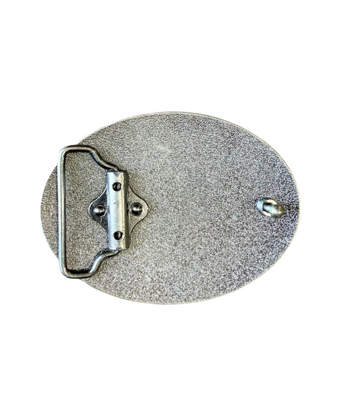 A8874A - Silver Antique Colour Western Buckle w Real Cowhide insert - Rawhide Western Wear 