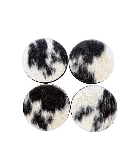 A8390- Cowhide Coasters Assorted Colours