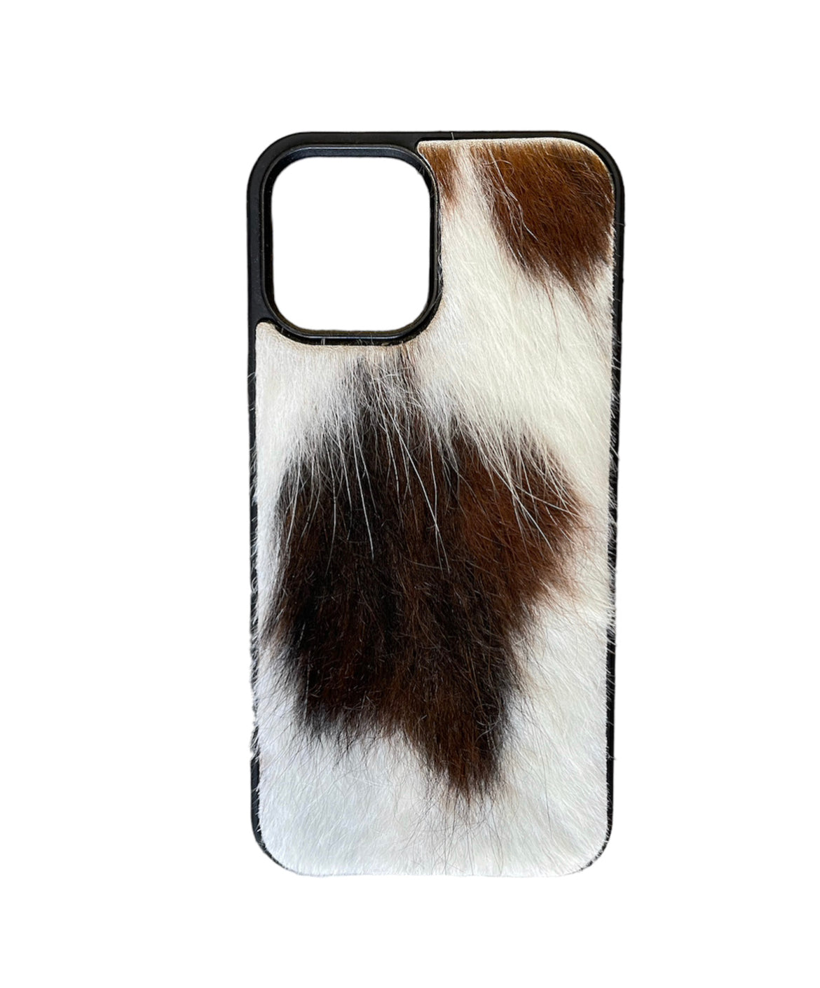 A8359 - IPhone 12 Pro Max Hair on Hide Leather Case