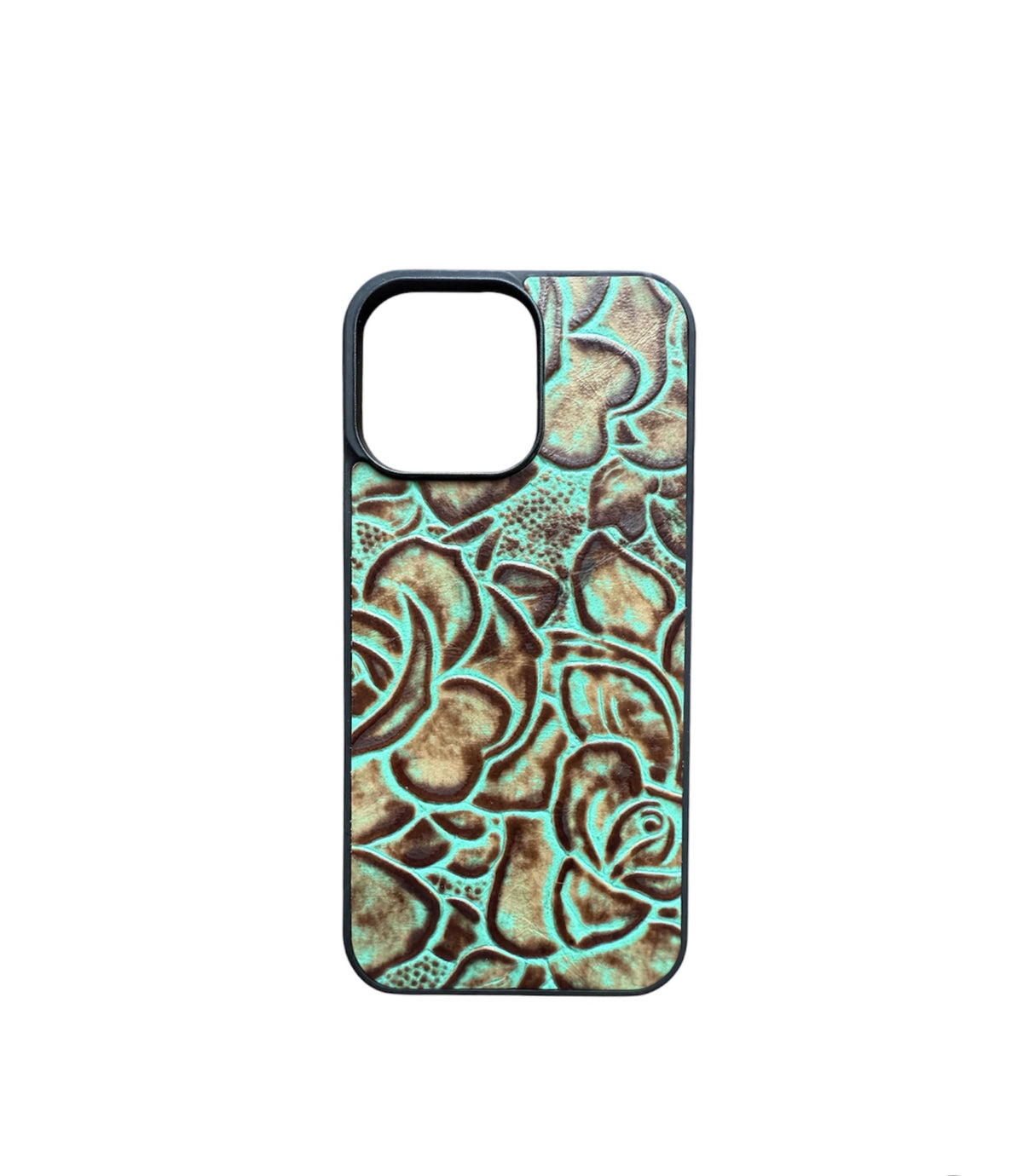 A8820 - IPhone 16 Pro Max Tooled Leather w Rubber Case