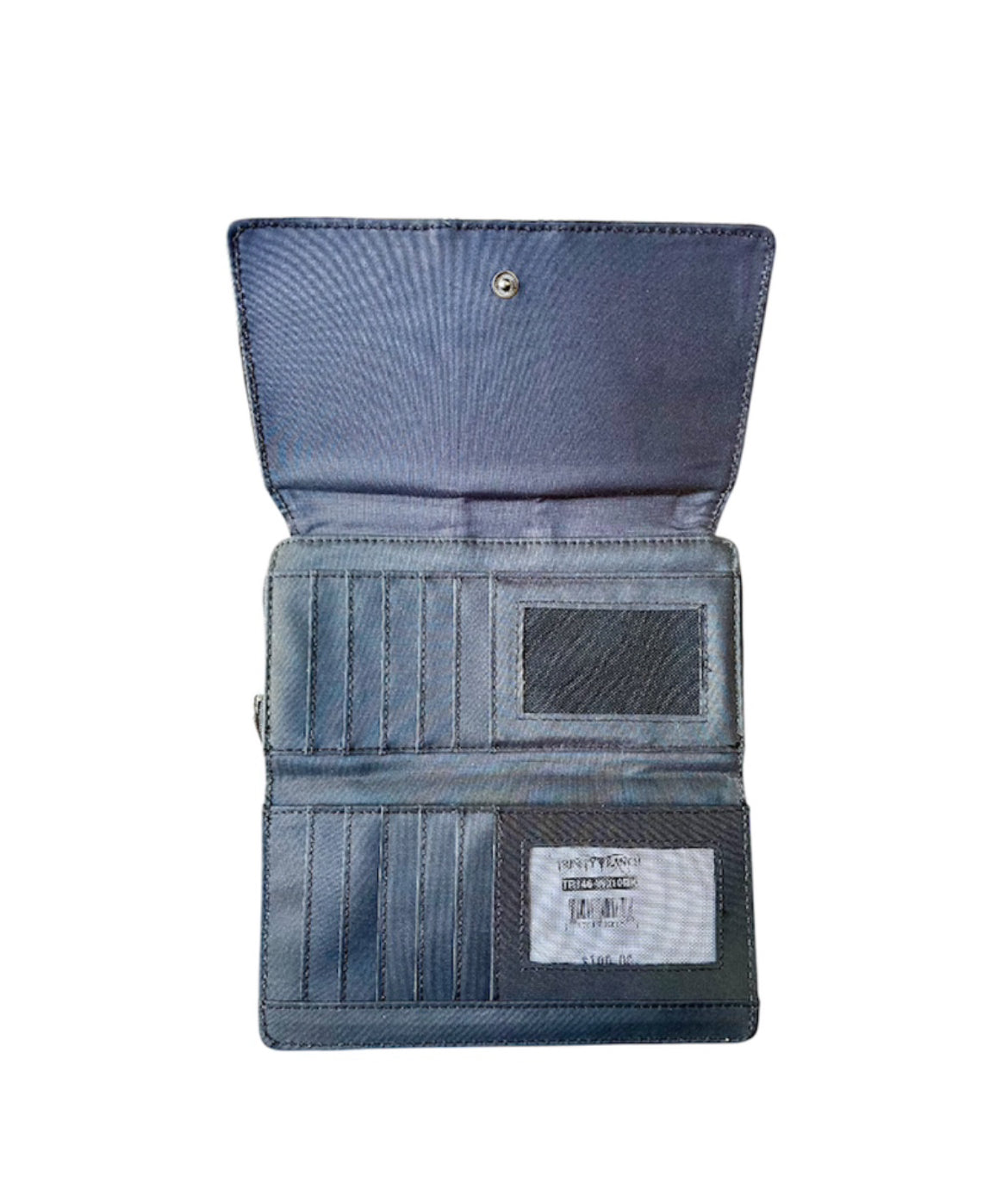 TR146W010BK - Trinity Ranch Genuine Hair-On Cowhide Wallet Black