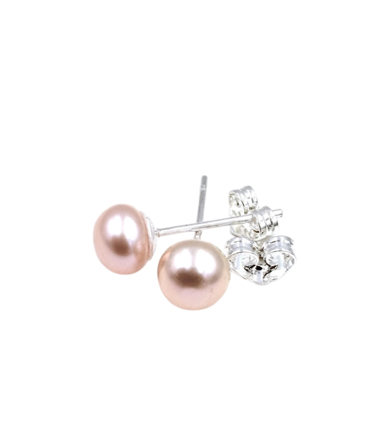 J7058P - Real Pearl Pink Stud Earring