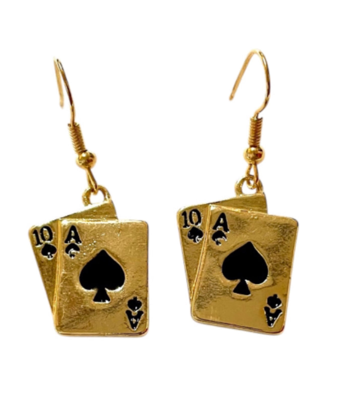 J6103 - Ace Hearts Dangle Earrings - Rawhide Western Wear 