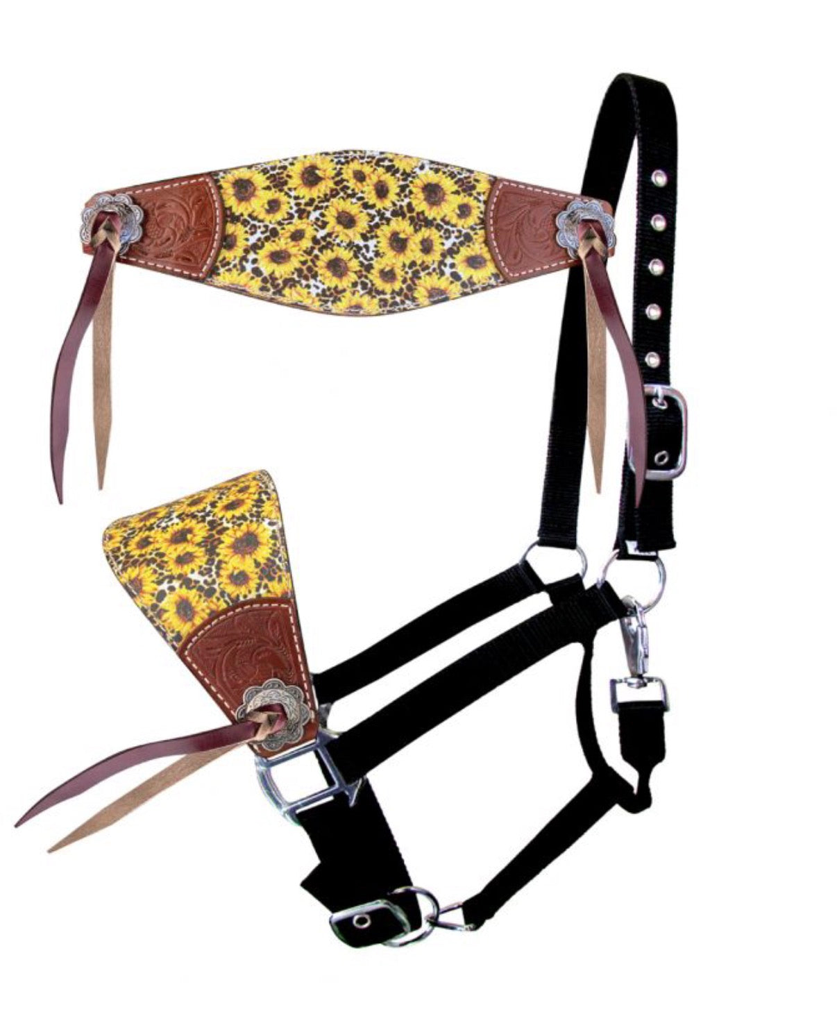 16797 - Sunflower & Cheeteh Nylon Bronc Halter