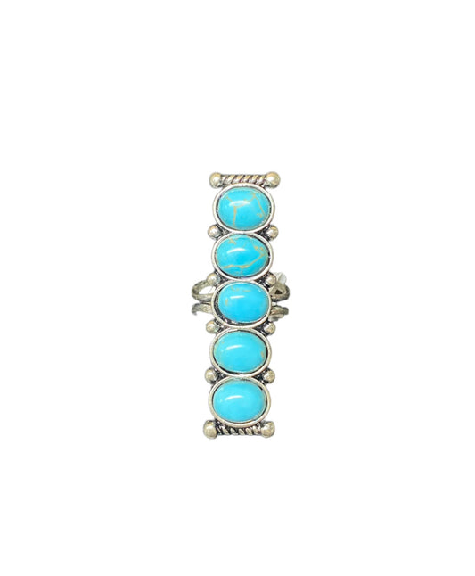 J6716 - Western Style Stone Cuff Ring