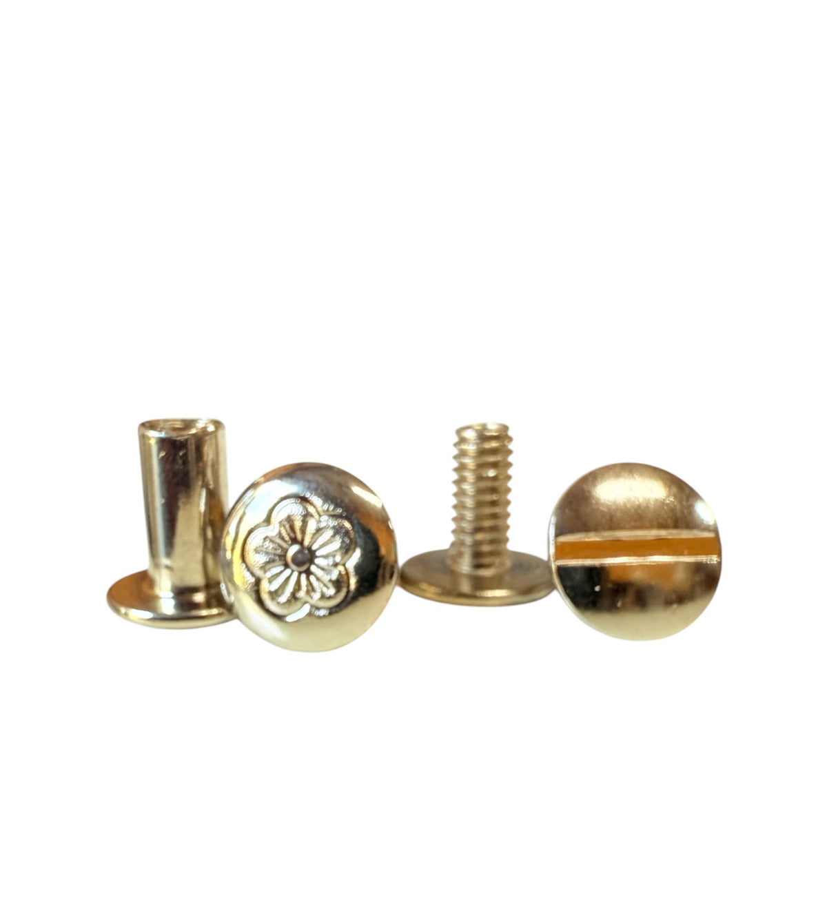 A7116 - 10mm Chicago Screw Floral Embossed - Rawhide Western Wear 