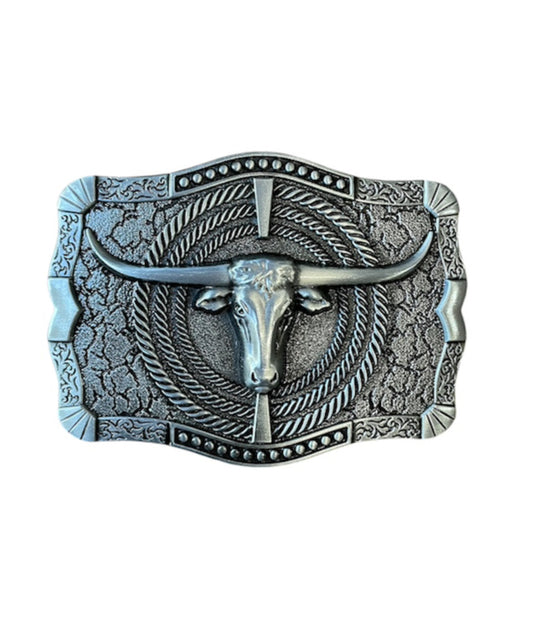A8859 - Antique Silver Colour Western Belt Buckle
