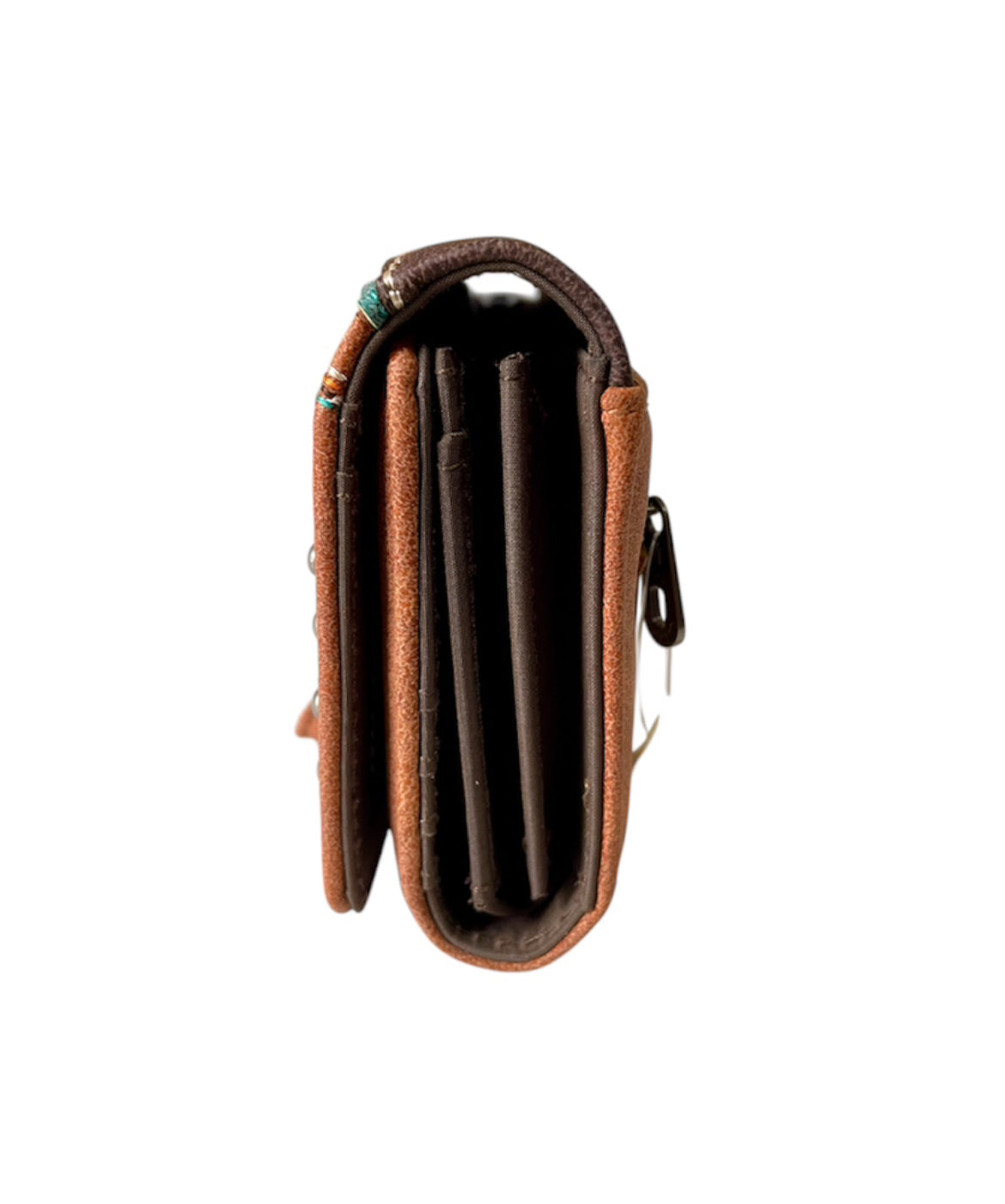 MW1253W002BR -  Montana West Embroidered Collection Wallet Brown