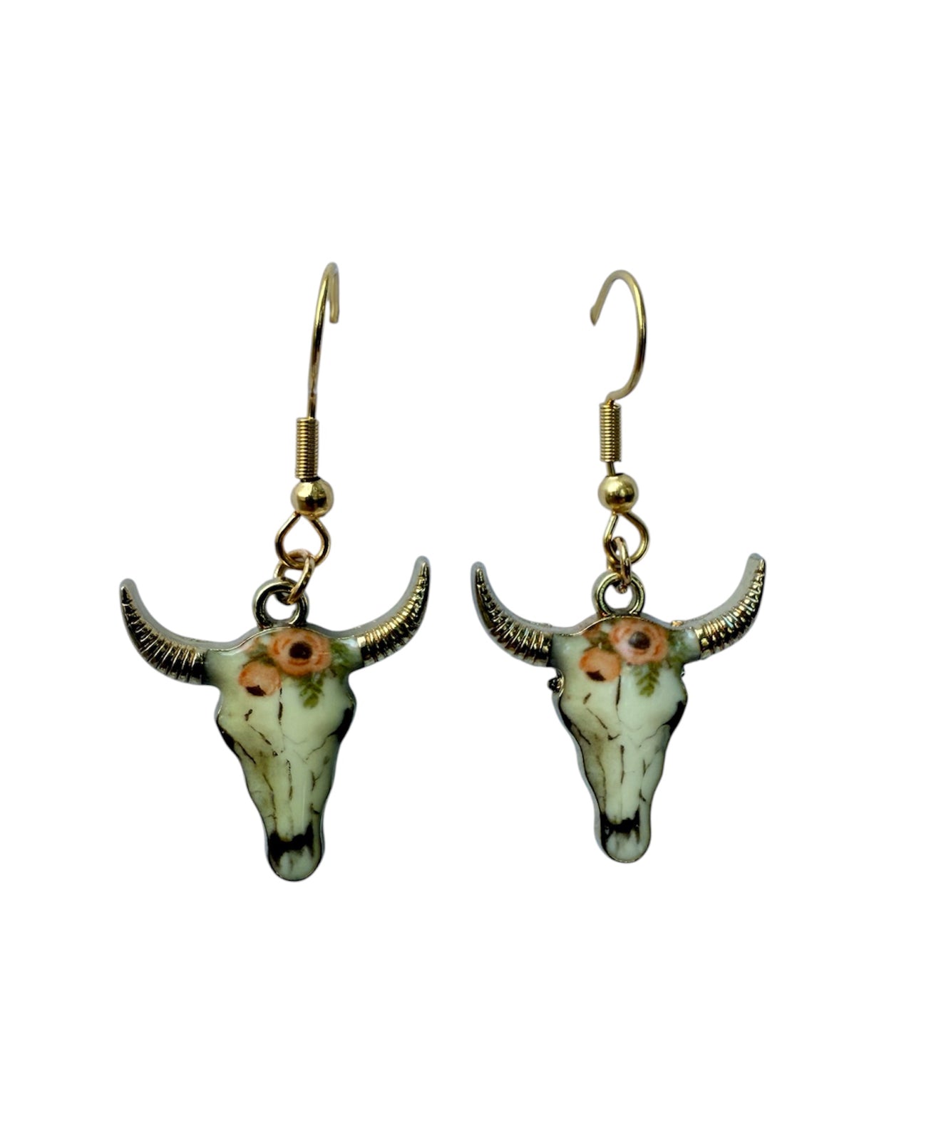 J6439G - Steer Head Earrings