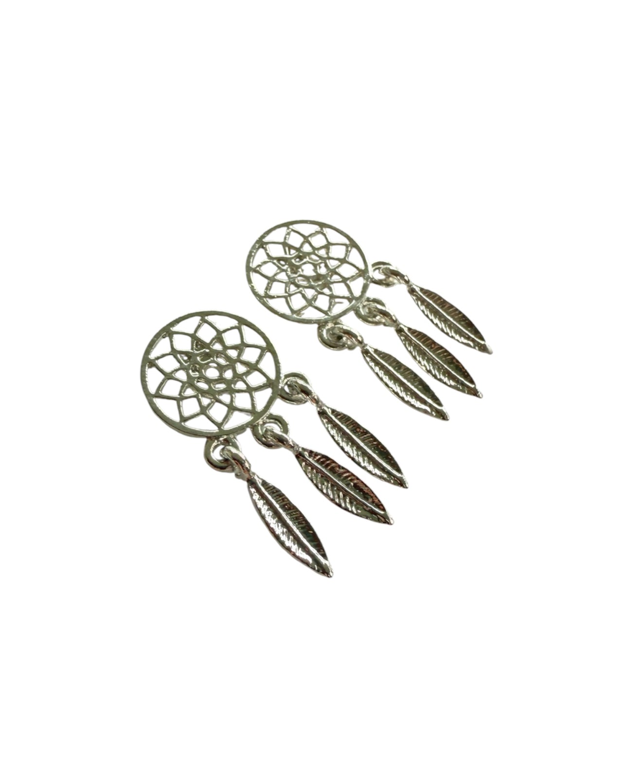 J6400 - Dream Catcher with Feathers Stud Earring - Rawhide Western Wear 