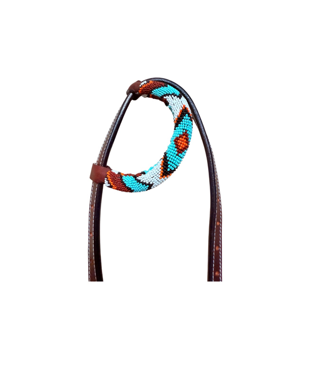 T5571F - Beaded One Ear Western Bridle Cob-Full