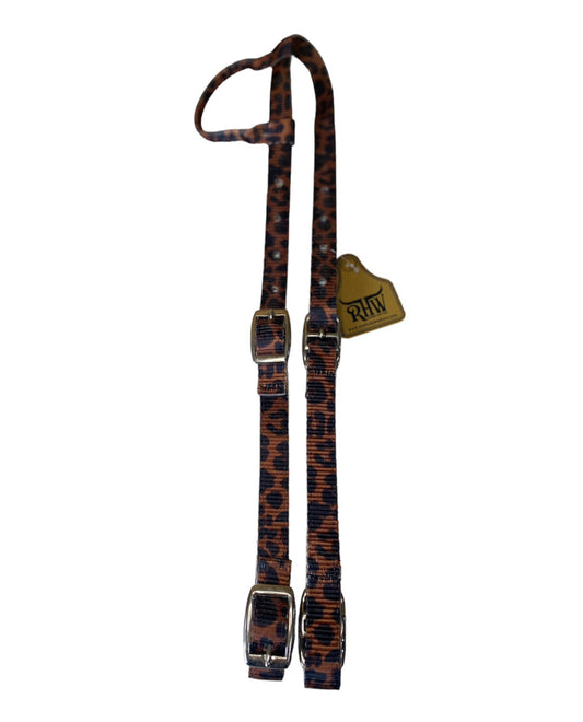 T5525C - Cheeta Print Nylon One Ear Headstall