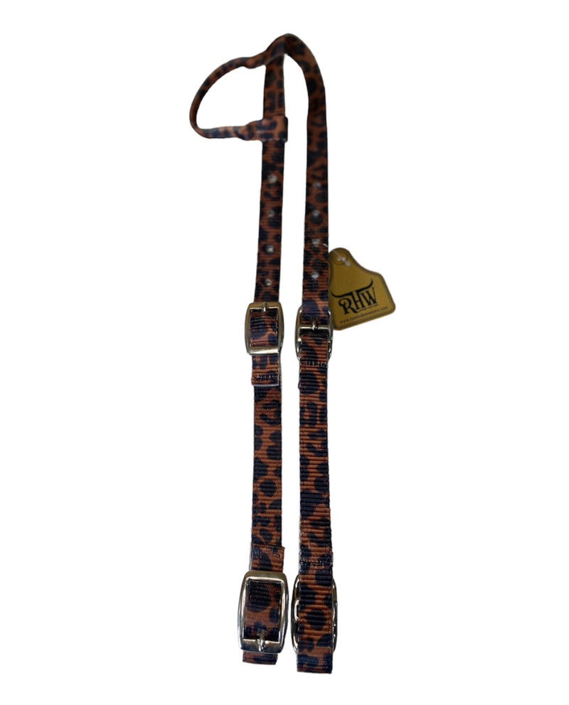 T5525C - Cheeta Print Nylon One Ear Headstall