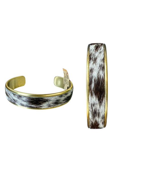 J6872R - 3/4 Bangle w Cowhide Bezel (slightly tarnished)