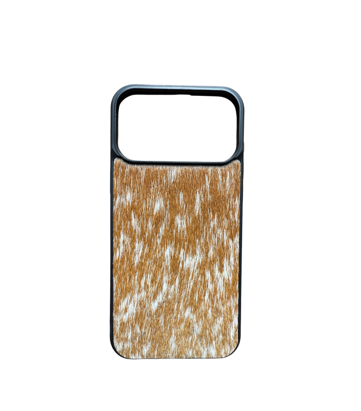 A8968 - IPhone 17 & 18 Pro Max Hair on Hide Leather w Rubber Case