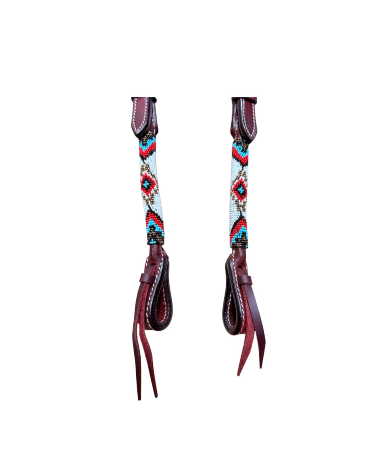 T5571B - Beaded One Ear Western Bridle Cob-Full