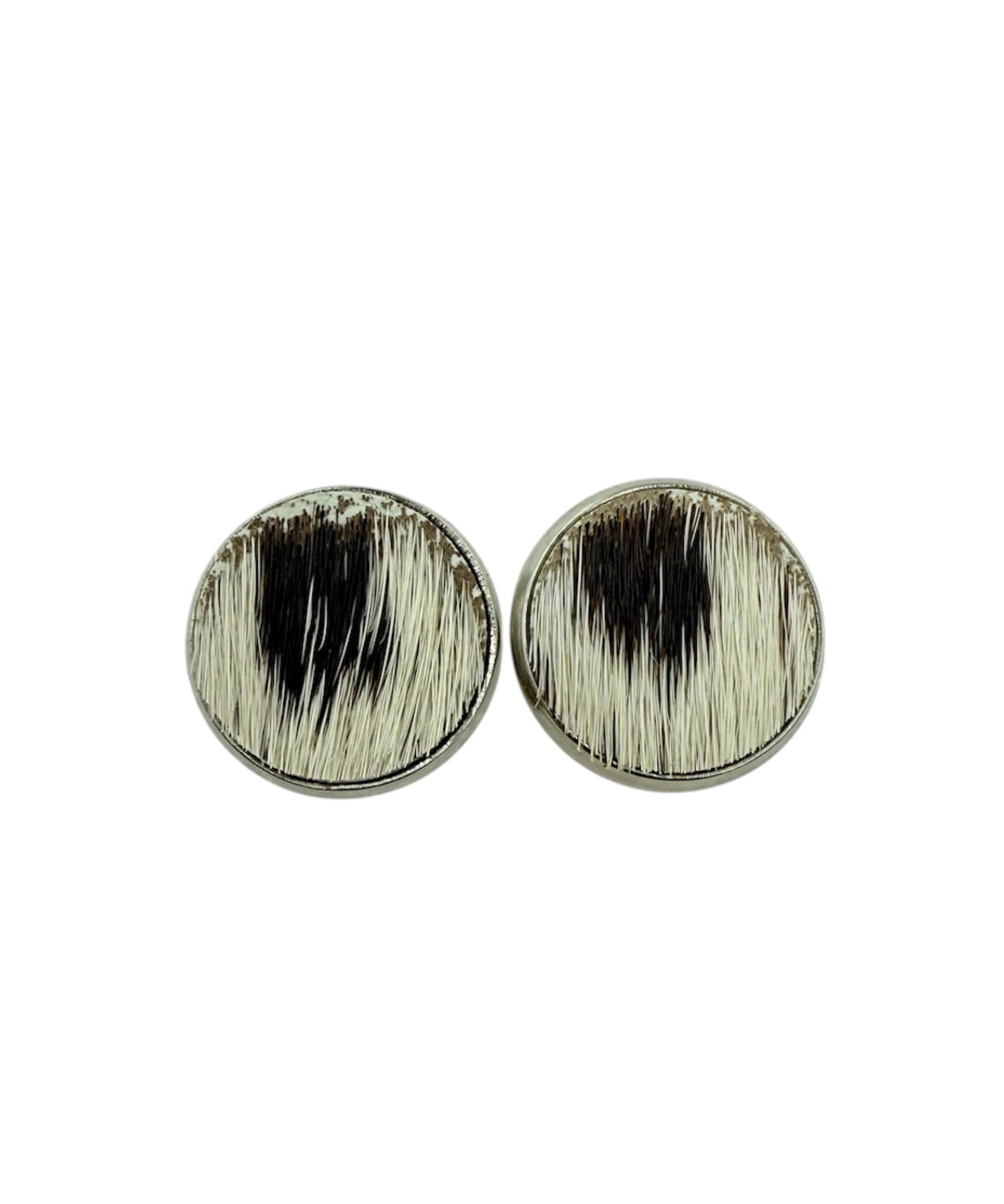 J6598A - Round Hide Stud Earrings 12mm - Rawhide Western Wear 