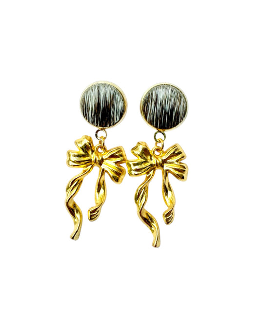 J6668B - 100% Hair on Hide Earrings