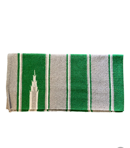090019GG - Green / Grey Navajo Single Weave 30"x 60"