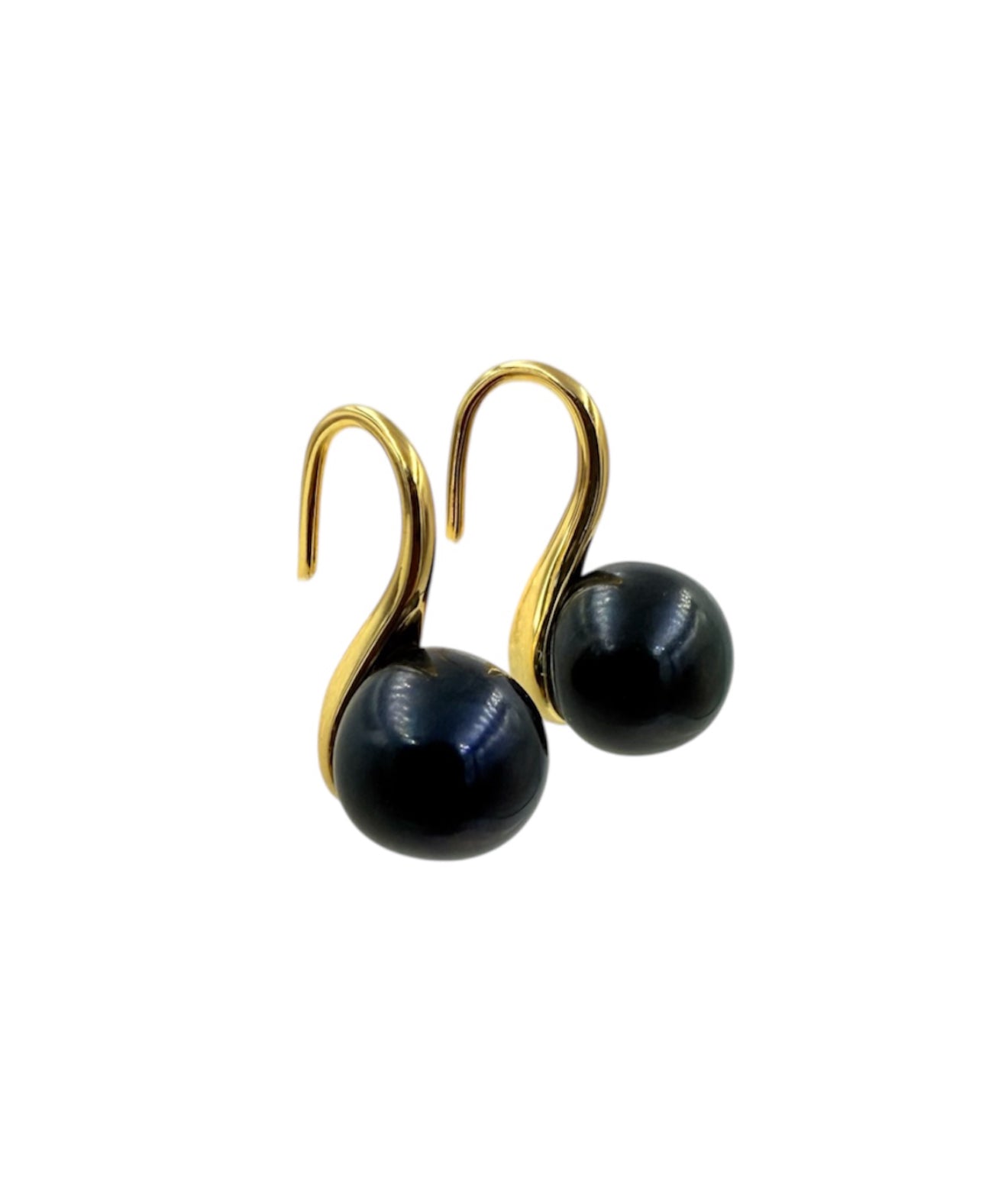 J7116 - Real Pearl Blue/Black Baroque Dangle Earrings - Rawhide Western Wear 