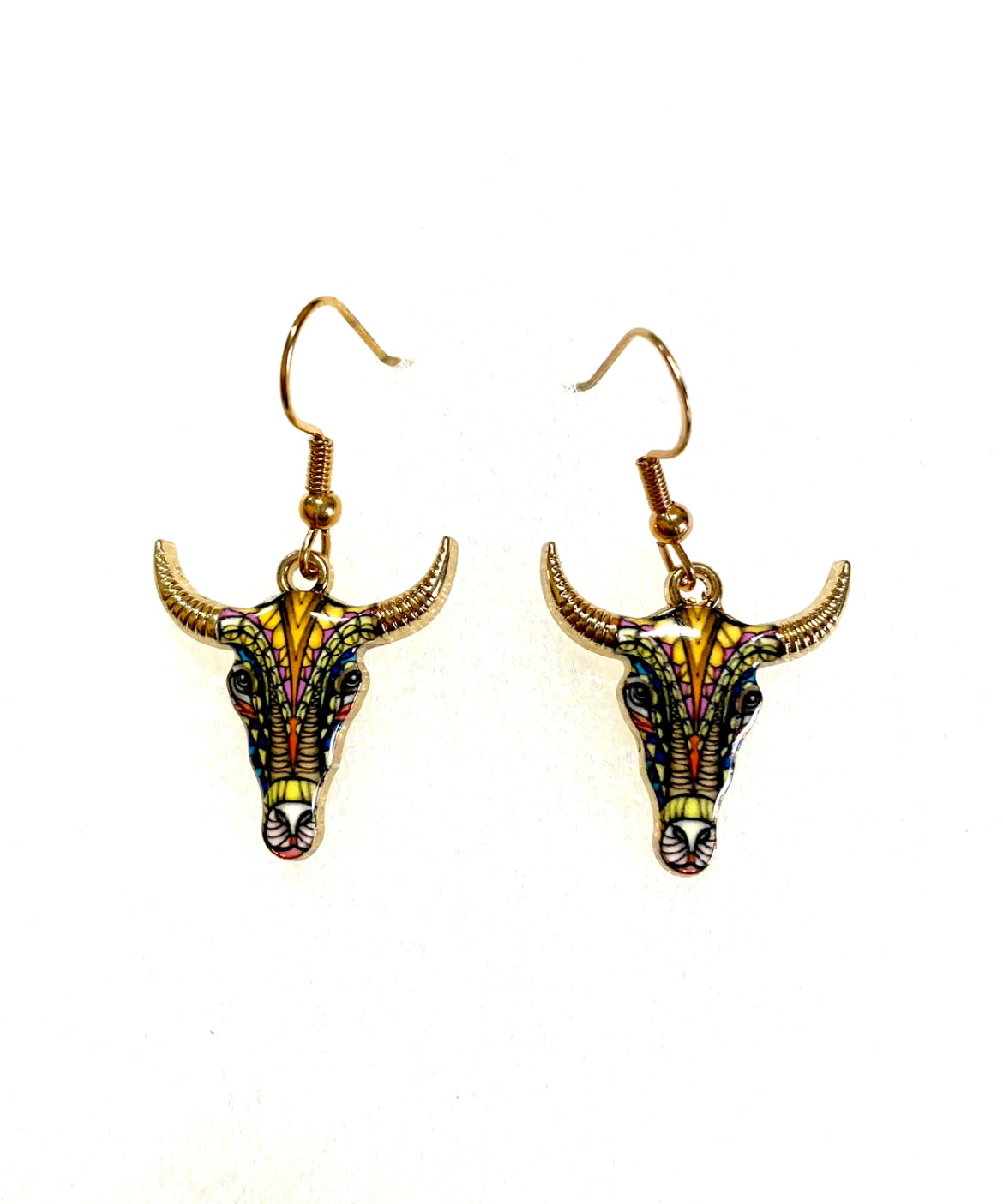 J6439 - Steer Head Earrings