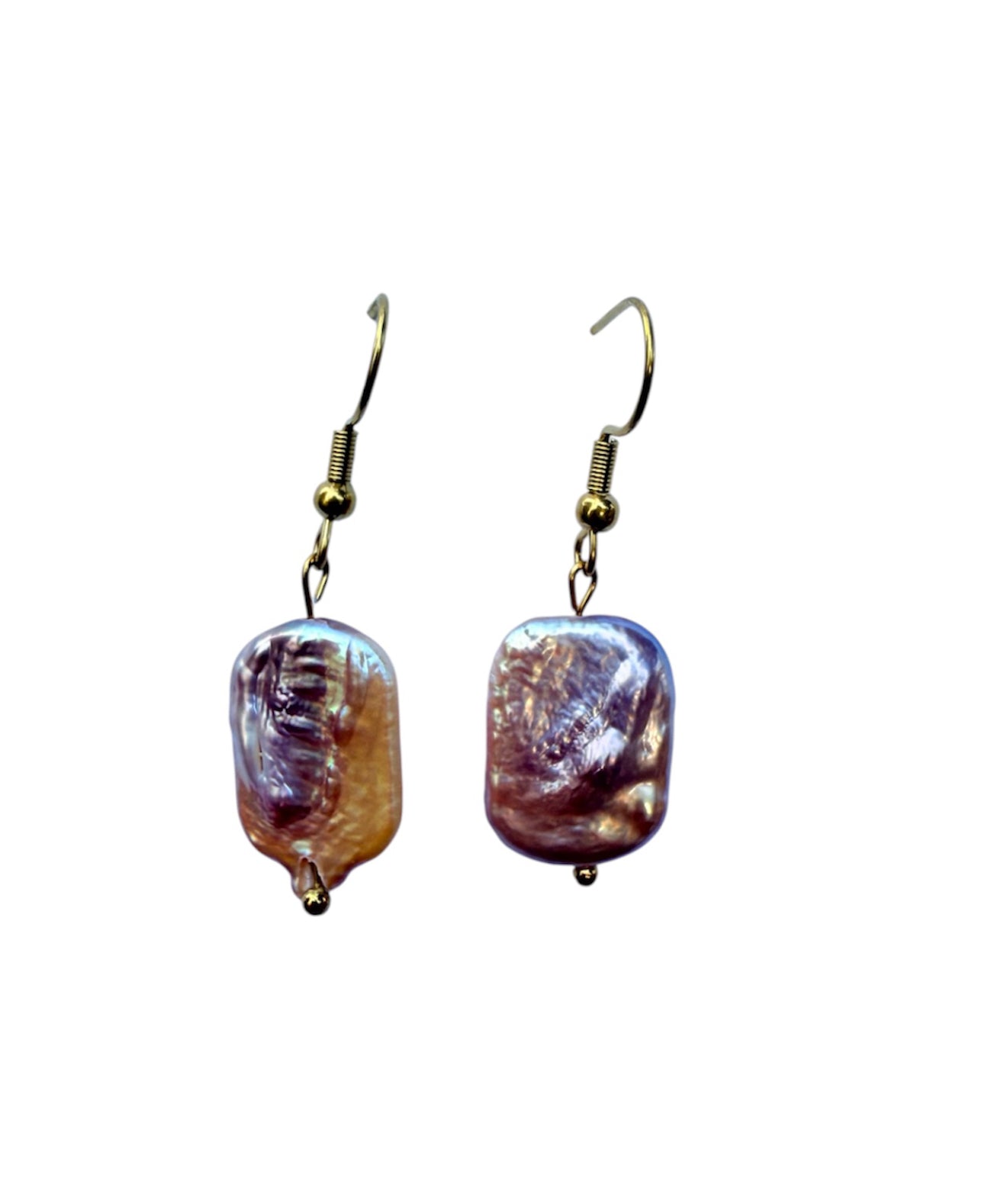 J7110 - Real Pearl Pink Baroque Dangle Earrings - Rawhide Western Wear 