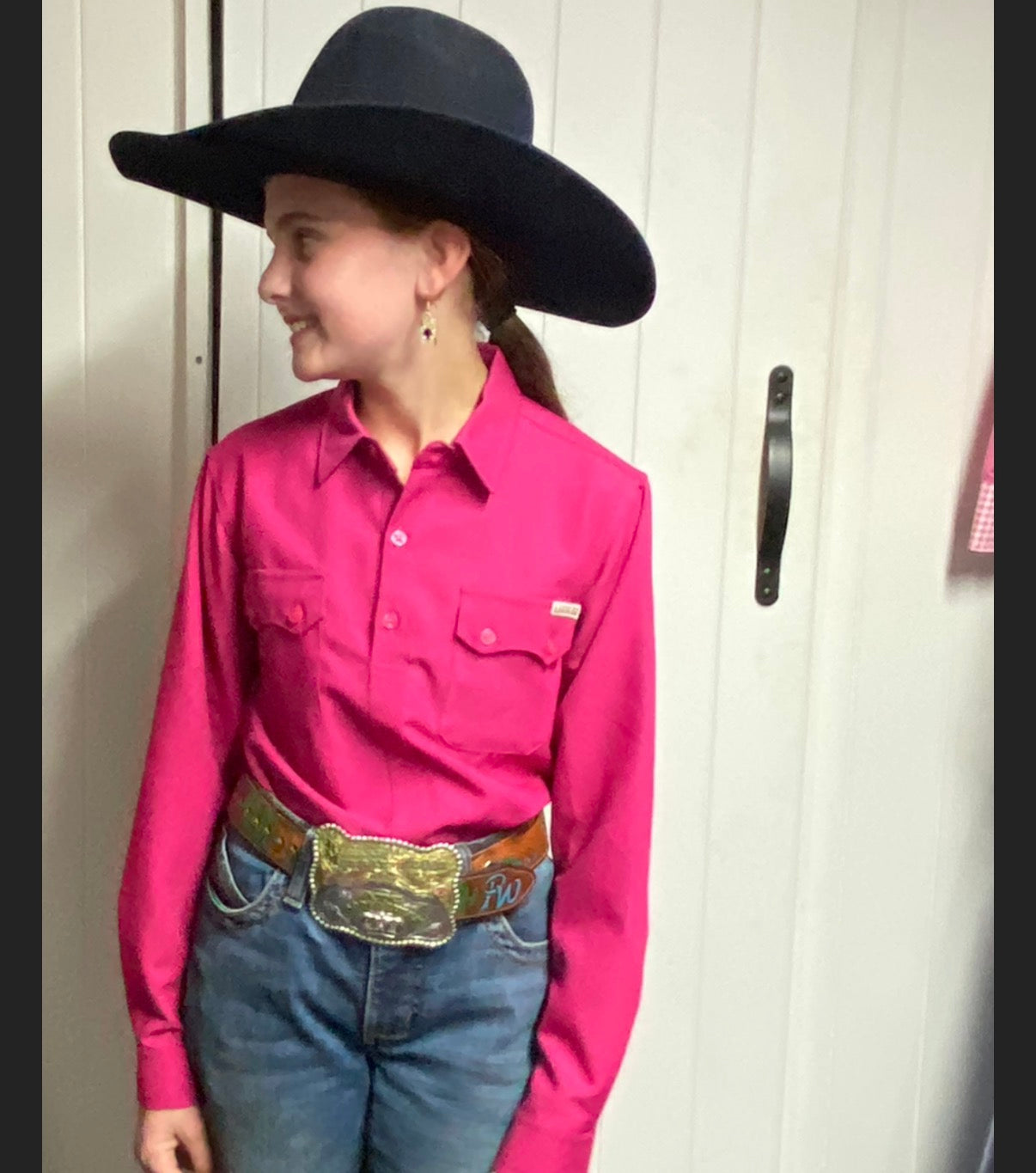 K2051P - Rawhide Denver Pink Kids Work Shirt - Rawhide Western Wear 