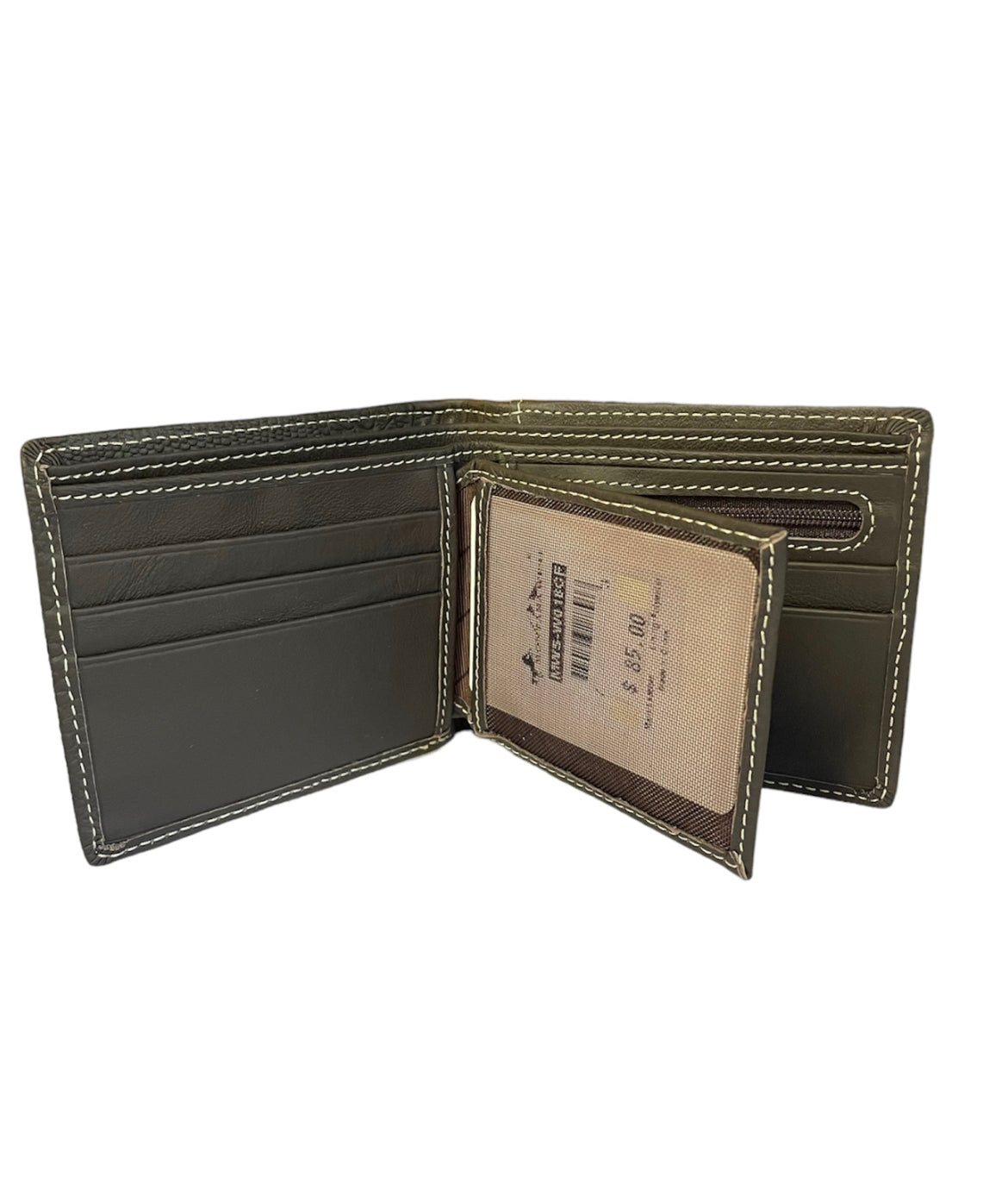 MWSW018BR - Genuine Leather Collection Men's Wallet - Brown
