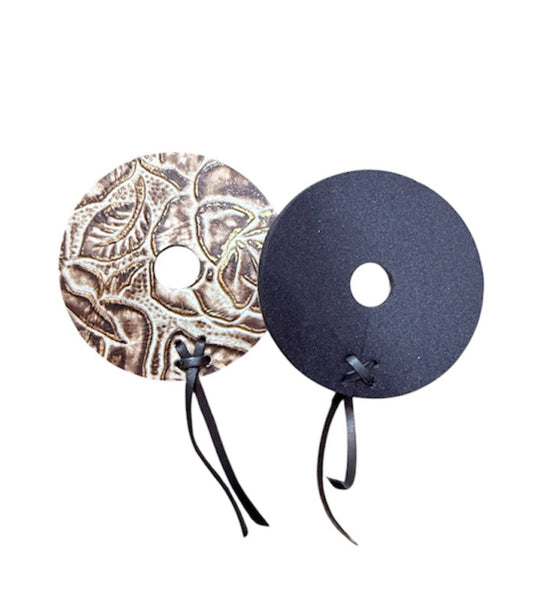 T5548A - Real Tooled Leather Neoprene Bit Guards