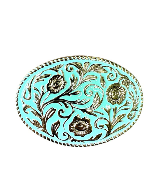 A8512G - Gold Floral Light Green Colour