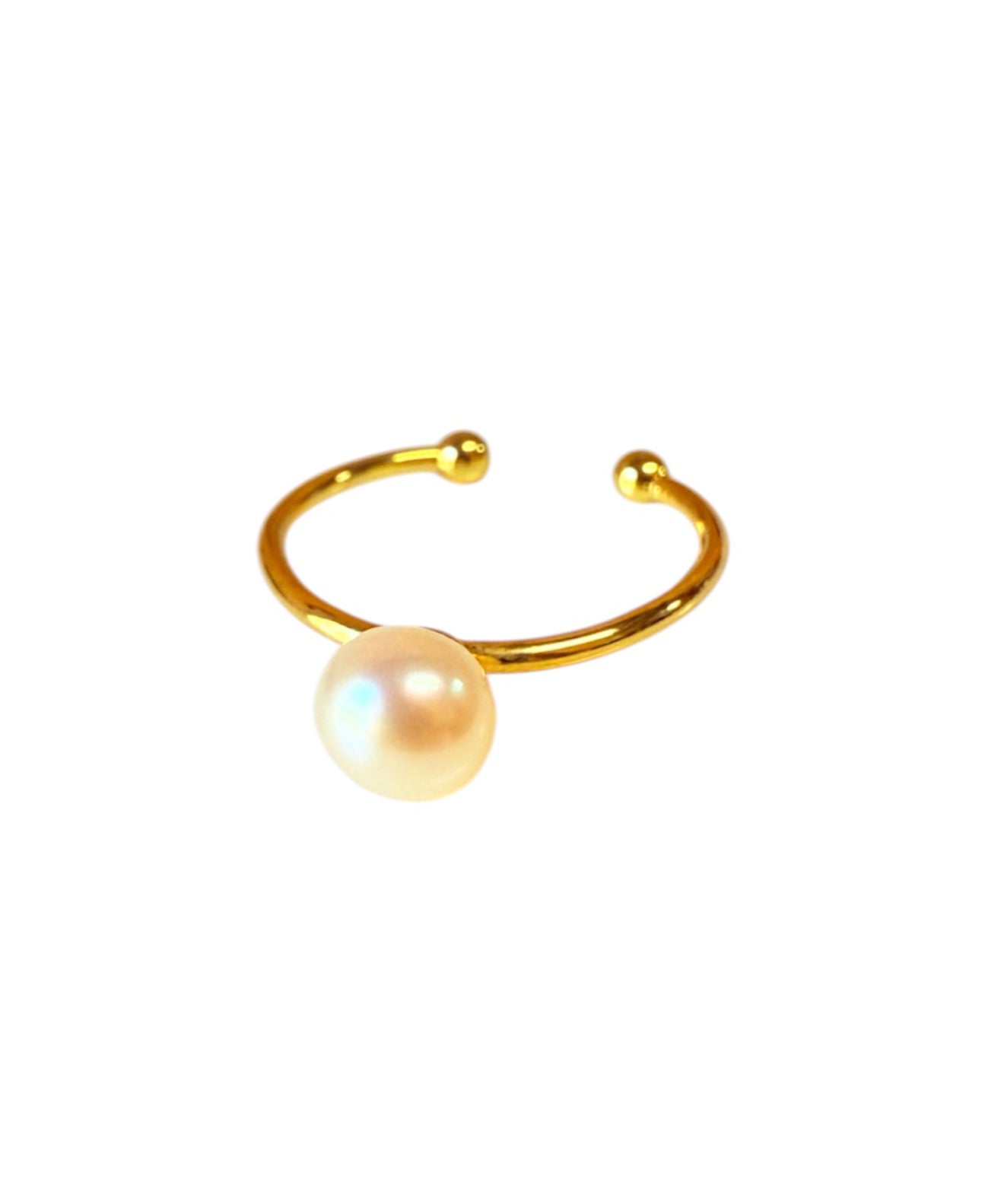 J7120A - Real Pearl Adjustable Ring - Rawhide Western Wear 
