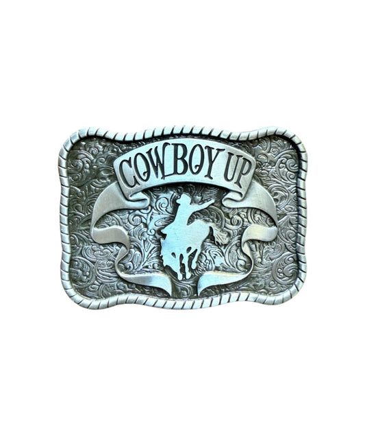 A8473 - Cowboy Up Zinc alloy Belt Buckle