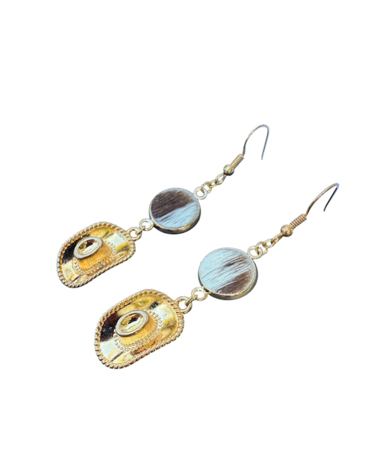 J7047A - Hide Gold Coloured Fishhook Earrings