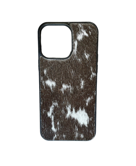 A8636 - IPhone 14 Pro Max Hair on Hide Leather Case