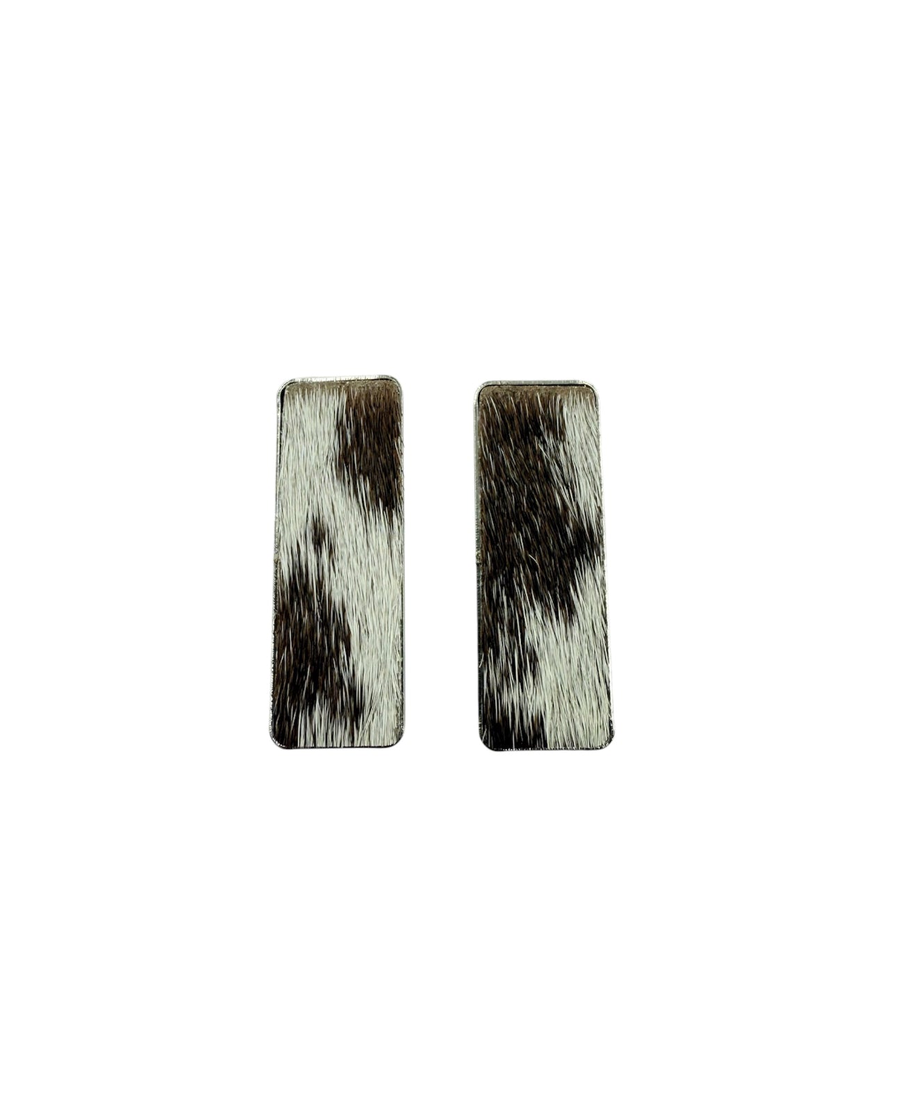 J6974 - Rectangle Hide Stud Earrings - Rawhide Western Wear 