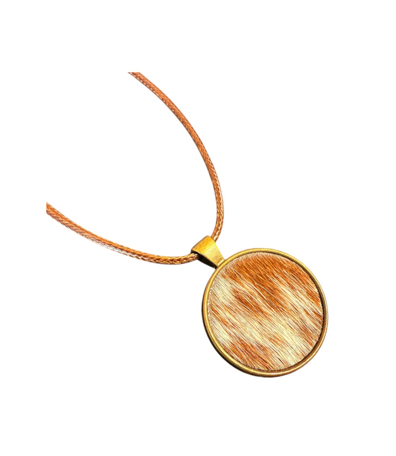 J6931 - 100% Cowhide Necklace & Earrings Set