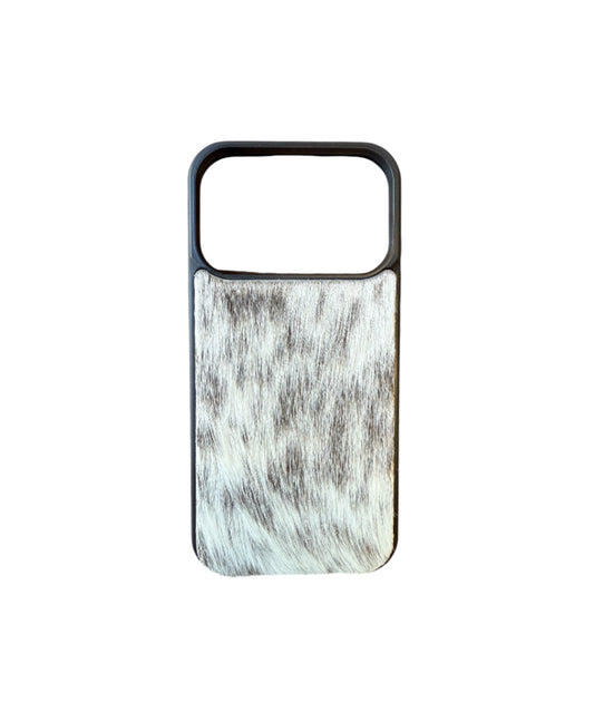 A8956 - IPhone 17 Pro Hair on Hide w Rubber Case - Rawhide Western Wear 