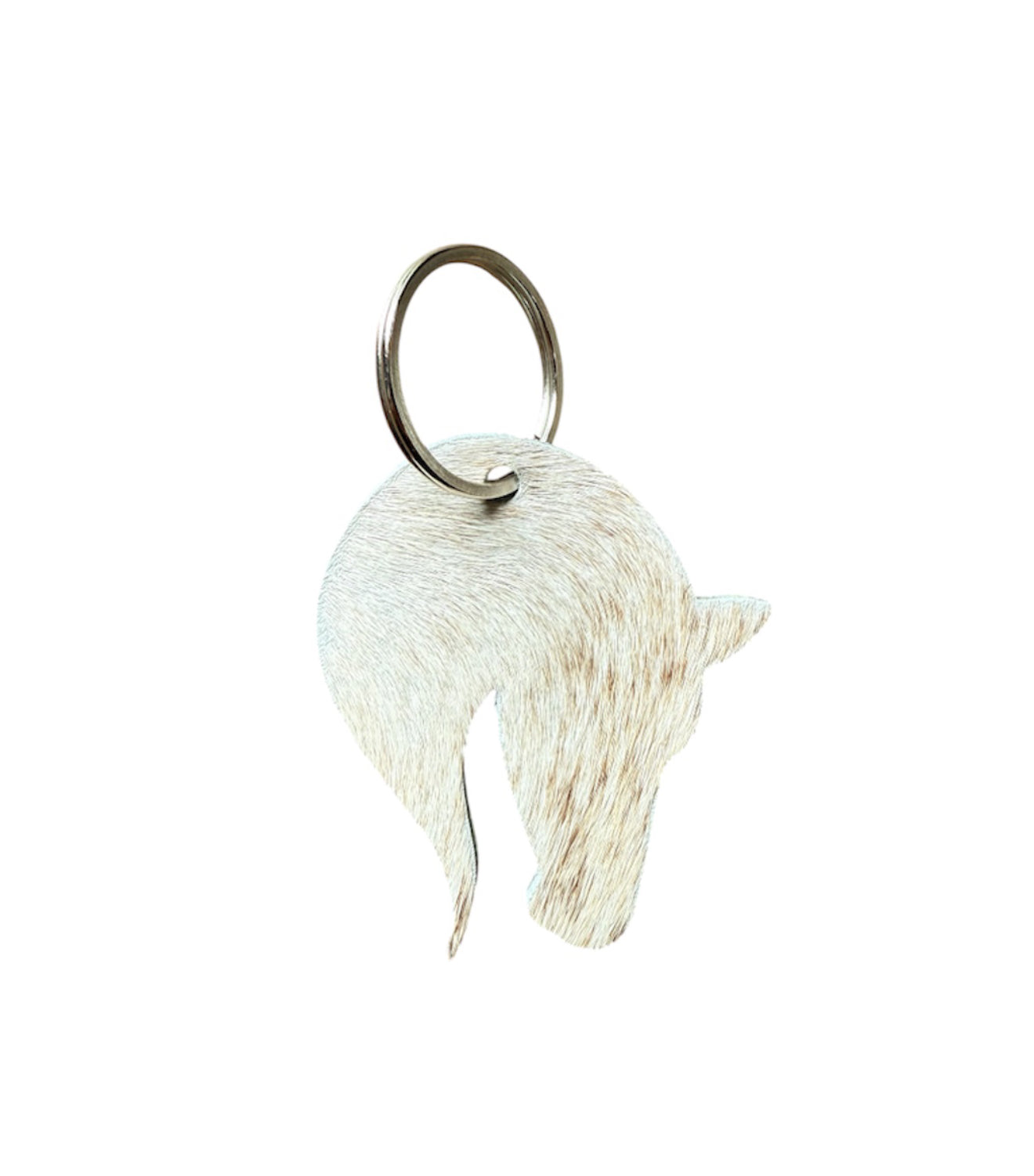 A8725 - Double Sided 100% Hair On Hide Leather Horse Keychain