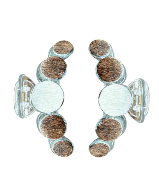 J6892A -  Cowhide Large Hair Claw Clip