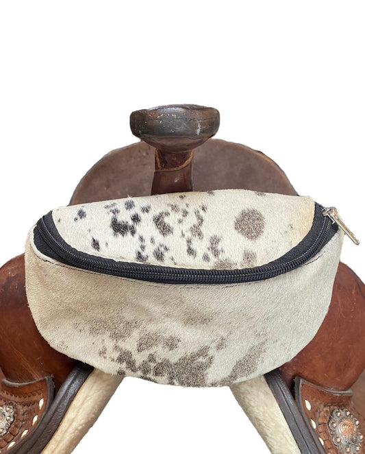 178187a - Hair on Cowhide Saddle Pouch