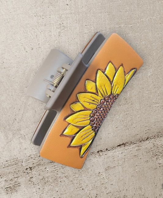 J6625 - Western Sunflower Hair Claw Clip