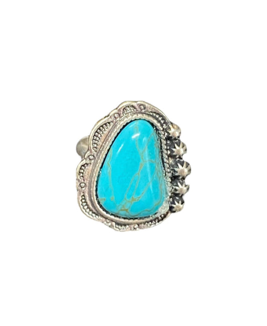 J6715 - Western Style Stone Cuff Ring
