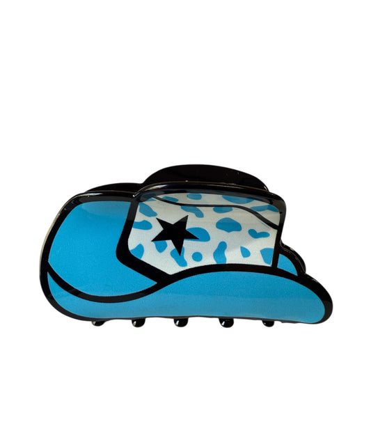 J6622 - Western Cowboy Hat Hair Claw Clip